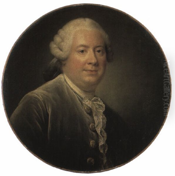 Portrait De Nicolas Beaujon(?) Oil Painting by Francois Hubert Drouais