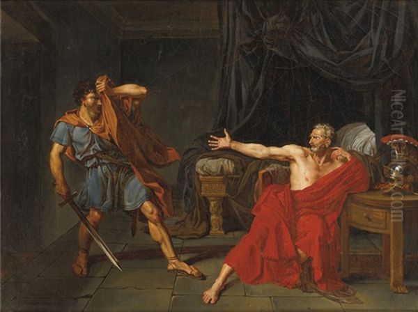 Marius Prisonnier A Minturnes Oil Painting by Jean Germain Drouais