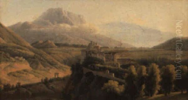 Paysage Italien Oil Painting by Jean Germain Drouais