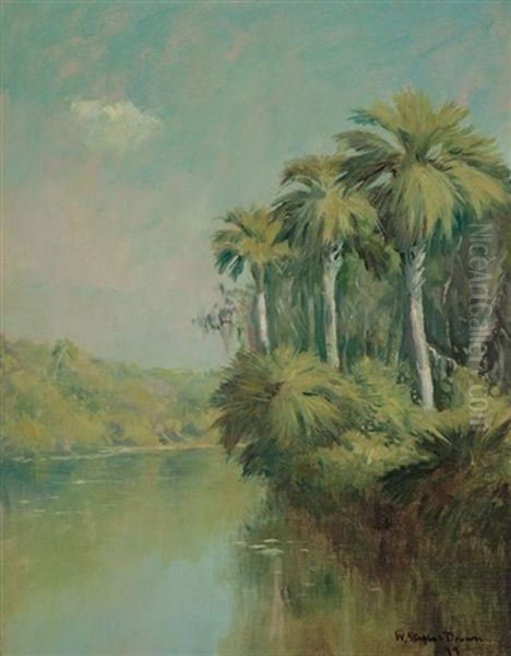 On The Tomoka River, Ormond Beach, Florida Oil Painting by William Staples Drown