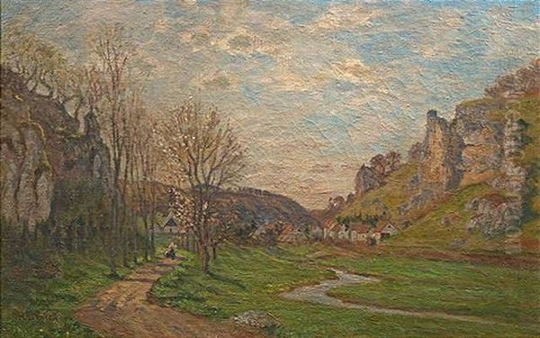 Fruhling Im Seeburger Tal Oil Painting by Hermann Druck