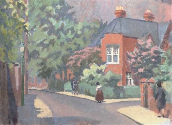 Street Corner, Boyne Hill Oil Painting by Malcolm Drummond