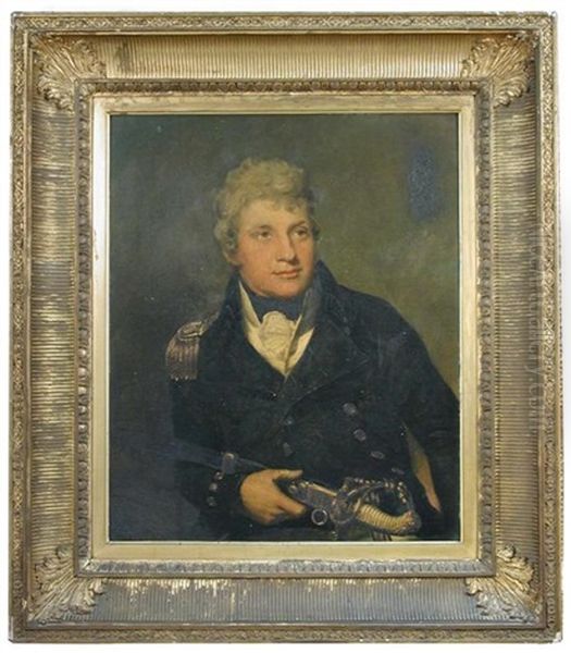 Portrait Of Captain Sir William Parker, Rn (1781-1866), As A Naval Captain, When Captain Of The D'oiseau, Aged 20, In 1801 Oil Painting by Samuel Drummond