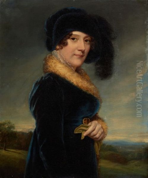 Portrait Of Miss Smythson, Actress Of Drury Lane by Samuel Drummond