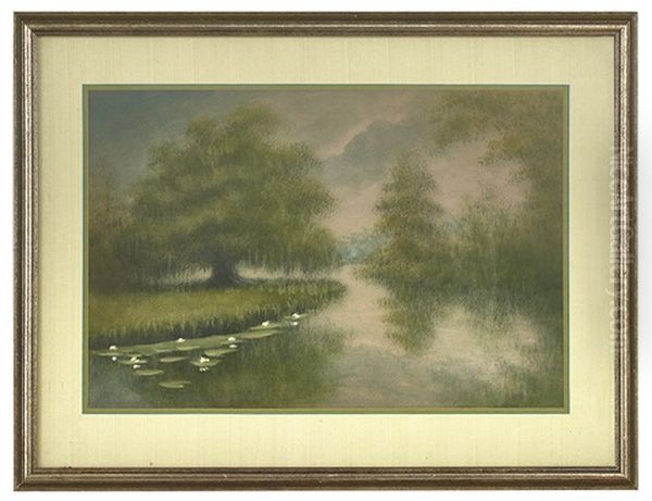 Dawn Over The Lily Pond Oil Painting by Alexander John Drysdale