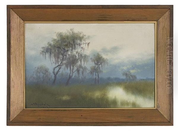 Evening In A Louisiana Swamp Oil Painting by Alexander John Drysdale