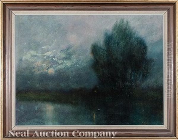 Moonlight On The Louisiana Bayou Oil Painting by Alexander John Drysdale