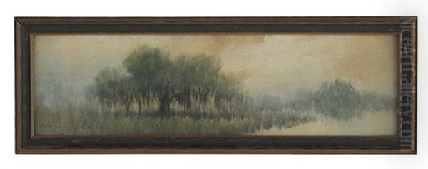 Cypress Trees Oil Painting by Alexander John Drysdale