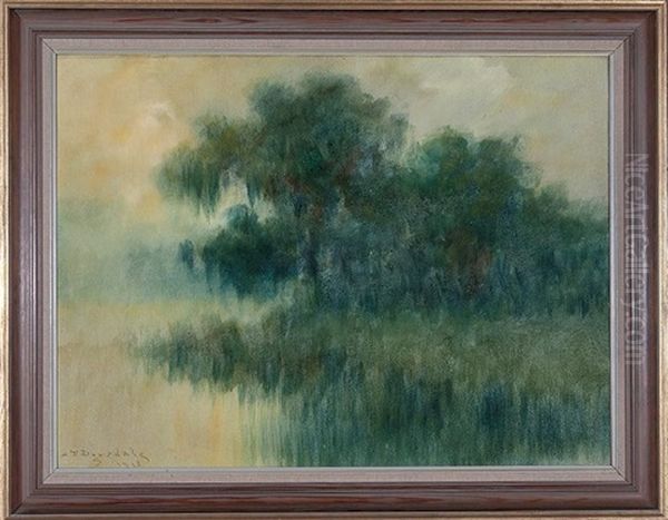 Live Oak Tree On The Louisiana Bayou Oil Painting by Alexander John Drysdale