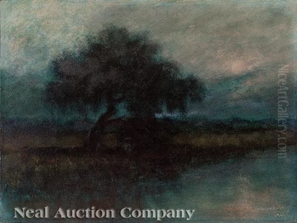 Tonalist Louisiana Bayou Landscape Oil Painting by Alexander John Drysdale