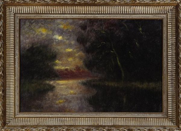 Louisiana Twilight Oil Painting by Alexander John Drysdale