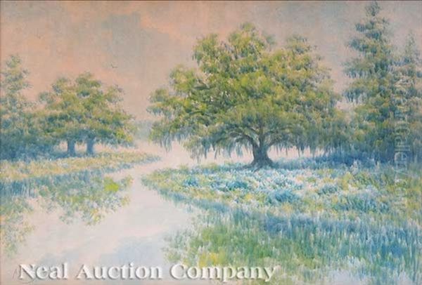 Live Oaks, Louisiana Bayou Oil Painting by Alexander John Drysdale