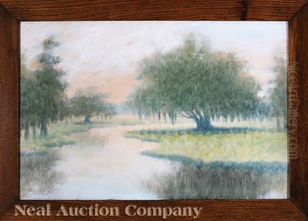 Live Oaks Louisiana Oil Painting by Alexander John Drysdale