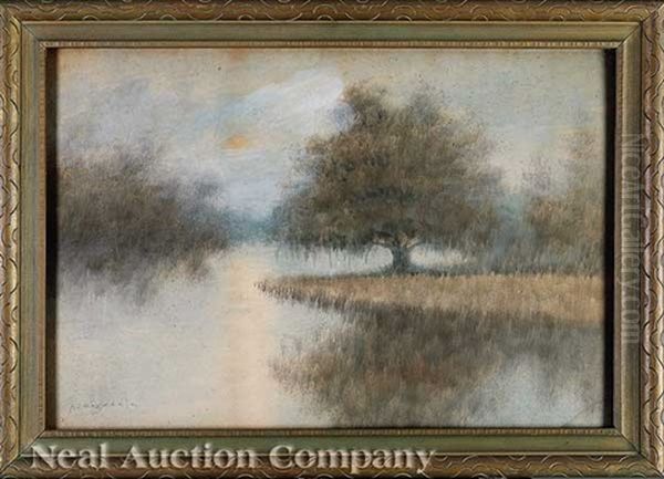 Bayou Evening Oil Painting by Alexander John Drysdale