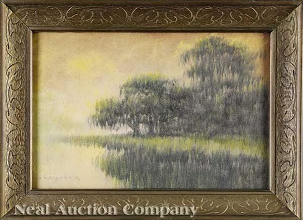 Live Oaks, Louisiana Bayou Oil Painting by Alexander John Drysdale