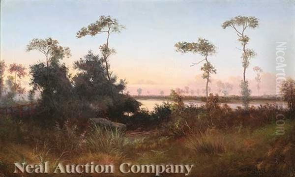 Dawn Along The Bayou Oil Painting by Alexander John Drysdale