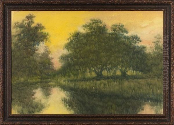 Sunlight Over The Bayou Oil Painting by Alexander John Drysdale