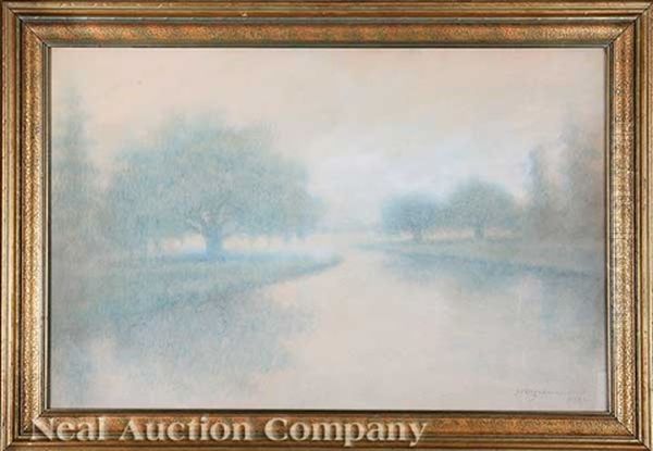 In The Mists Of A Louisiana Bayou Oil Painting by Alexander John Drysdale