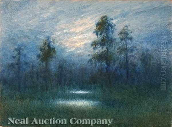 The Mystery Of The Twilight In The Louisiana Swamp Oil Painting by Alexander John Drysdale