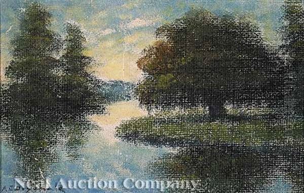 Late Afternoon In A Louisiana Marsh Oil Painting by Alexander John Drysdale