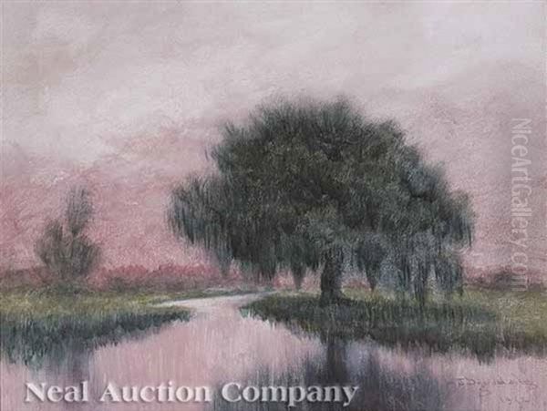 Early Morning In A Louisiana Marsh Oil Painting by Alexander John Drysdale