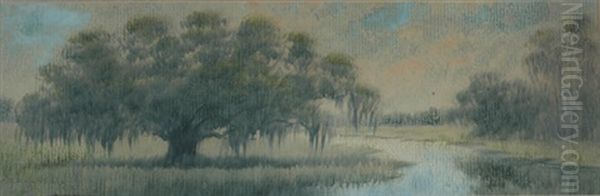 Landscape With Trees Oil Painting by Alexander John Drysdale