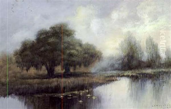 Louisiane Bayou Country Oil Painting by Alexander John Drysdale