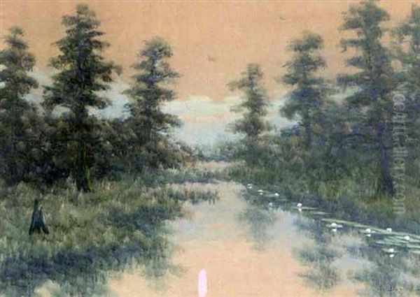 Lousiana Bayou Oil Painting by Alexander John Drysdale