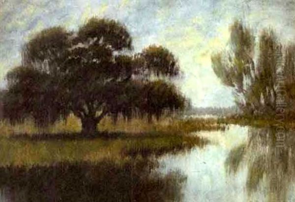 Oaks On The Bayou Oil Painting by Alexander John Drysdale