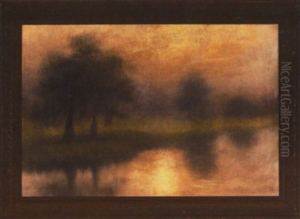 Sunrise Dispersing The Fog, Black River Above Monterey, Louisiana Oil Painting by Alexander John Drysdale