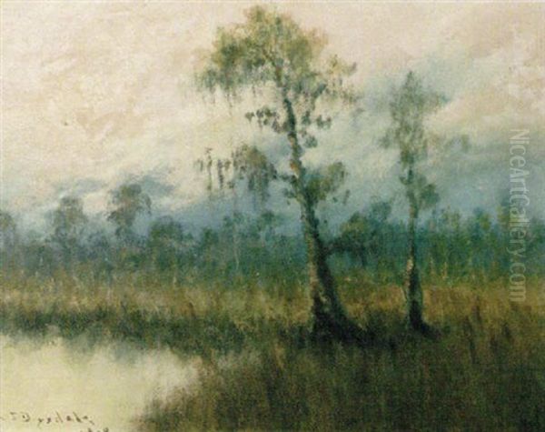 Cypress In A Swamp Oil Painting by Alexander John Drysdale