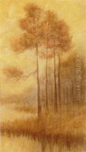 Pine Trees Oil Painting by Alexander John Drysdale