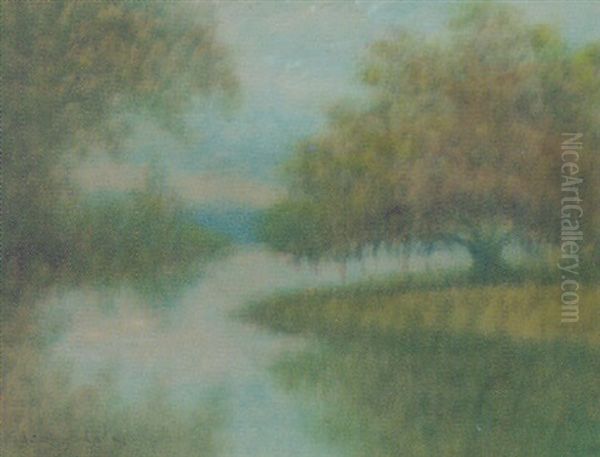 Oak On Bayou Oil Painting by Alexander John Drysdale