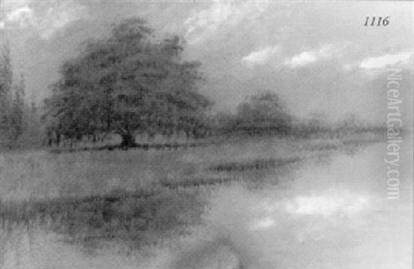 Classical Louisiana Live Oaks Oil Painting by Alexander John Drysdale