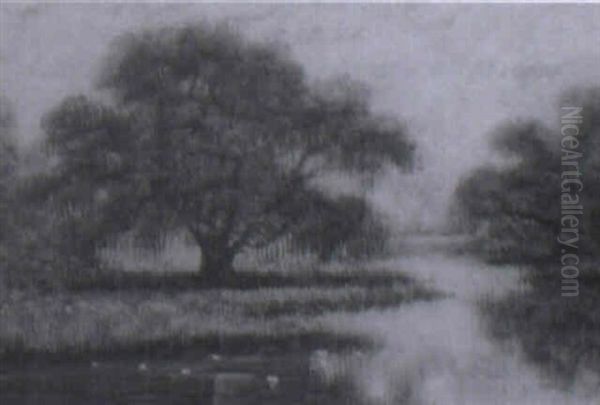 Oaks On The Bayou Oil Painting by Alexander John Drysdale