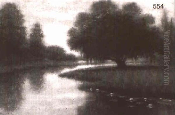 Bayou And Oaks In City Park Oil Painting by Alexander John Drysdale