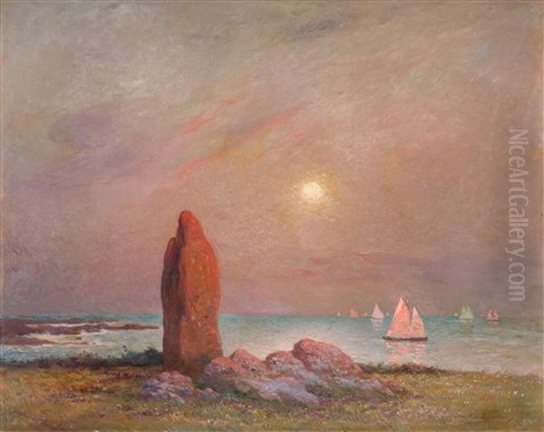 Menhir Oil Painting by Ferdinand du Puigaudeau