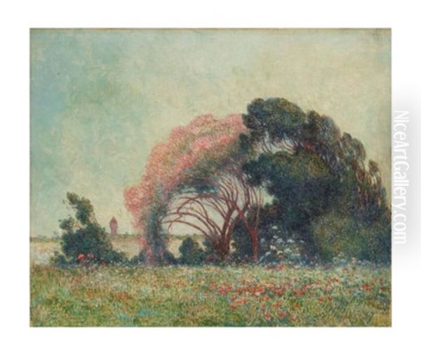 Champ De Coquelicots Oil Painting by Ferdinand du Puigaudeau