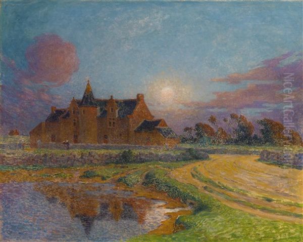 Clair De Lune Sur Kervaudu Oil Painting by Ferdinand du Puigaudeau