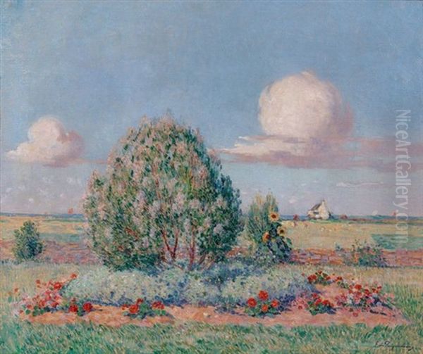 Parterre Fleuri Oil Painting by Ferdinand du Puigaudeau