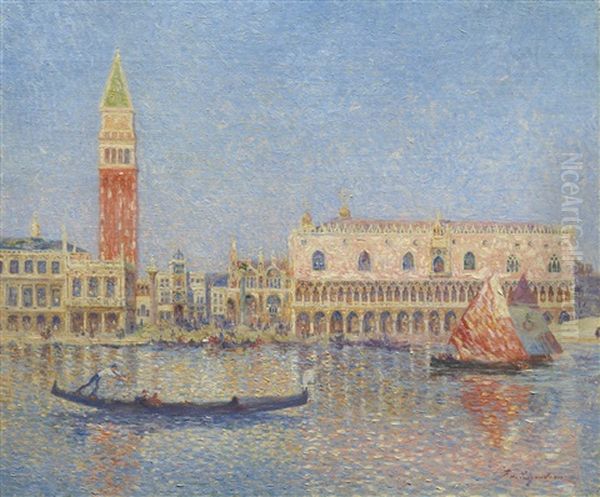 Venise, Le Palais Des Doges Oil Painting by Ferdinand du Puigaudeau