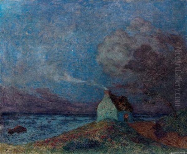 Bord De Mer, La Nuit Oil Painting by Ferdinand du Puigaudeau