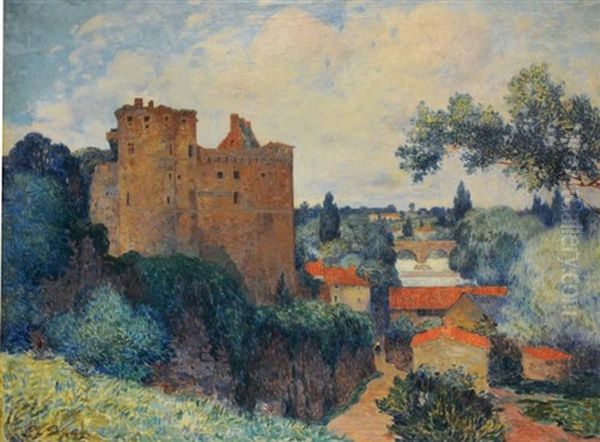 Vue Du Chateau De Clisson Oil Painting by Ferdinand du Puigaudeau