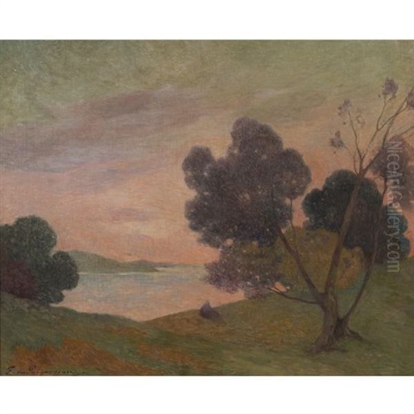 Coucher De Soleil Oil Painting by Ferdinand du Puigaudeau