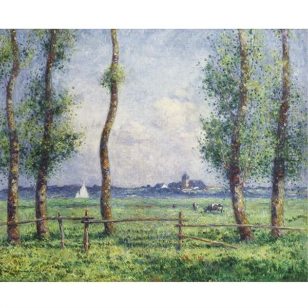 Paysage De Bord De Mer Oil Painting by Ferdinand du Puigaudeau