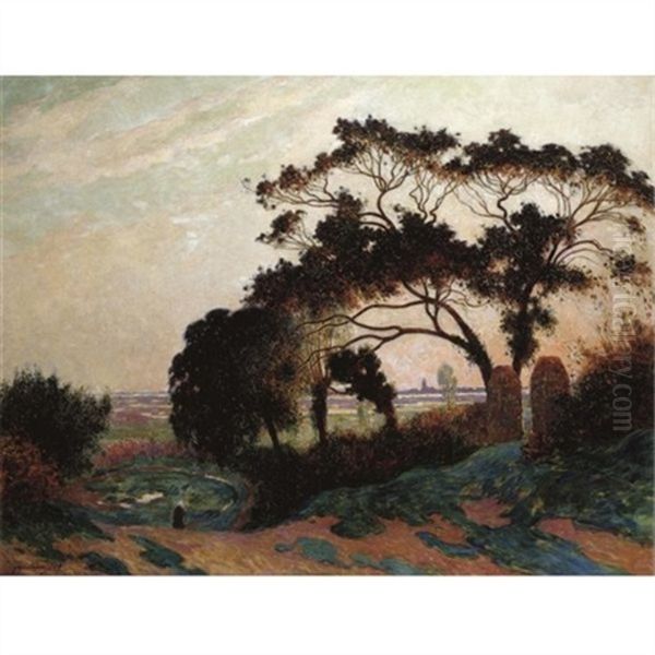 Le Chemin Creux Pres De Guerande Oil Painting by Ferdinand du Puigaudeau