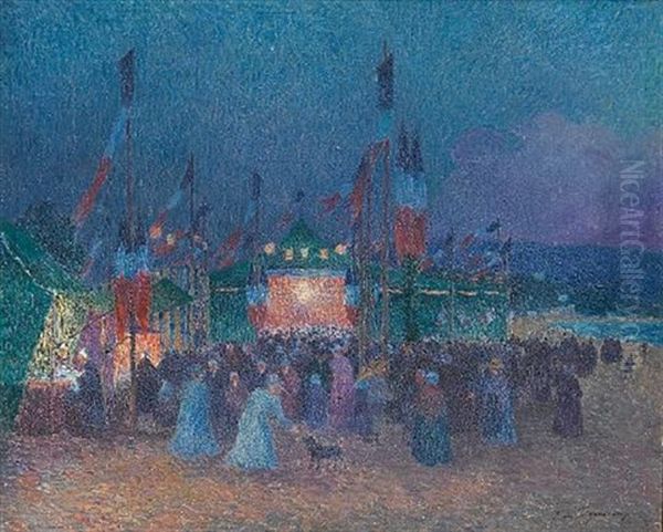 Fete Foraine Du 14 Juillet Oil Painting by Ferdinand du Puigaudeau