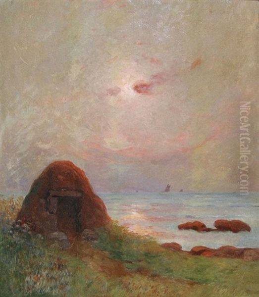 Effet De Soleil Sur L'ocean Oil Painting by Ferdinand du Puigaudeau