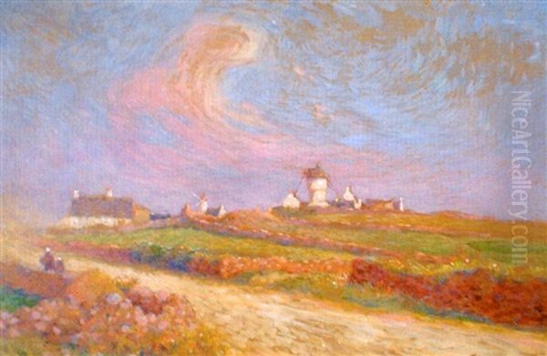 Moulin De La Mass Pres De Batz Oil Painting by Ferdinand du Puigaudeau