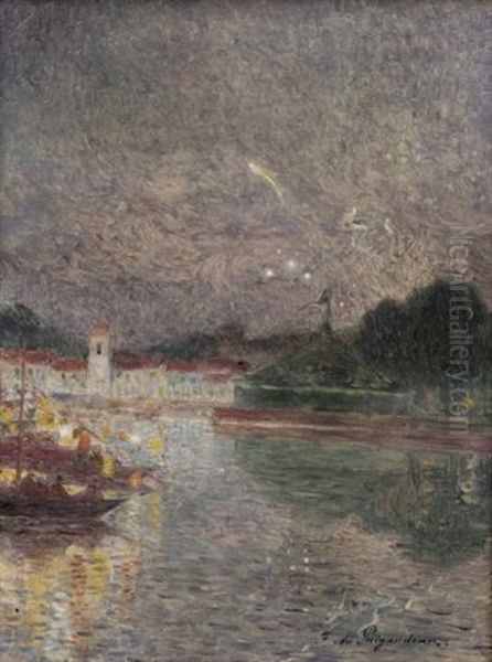 Feu D'artifice Et Fete Foraine Oil Painting by Ferdinand du Puigaudeau